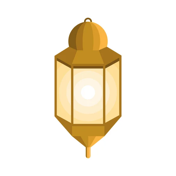 Lámpara de oro islámica — Vector de stock
