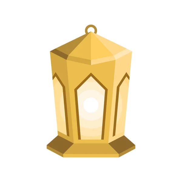 Lanterna islâmica dourada — Vetor de Stock