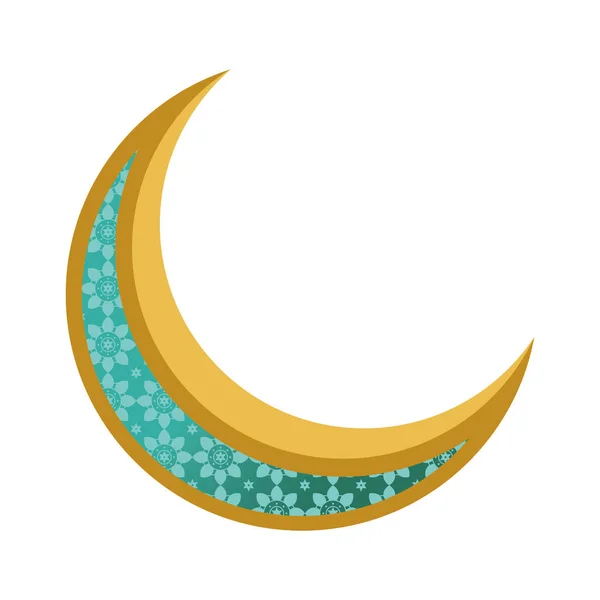 Luna crescente islamica — Vettoriale Stock