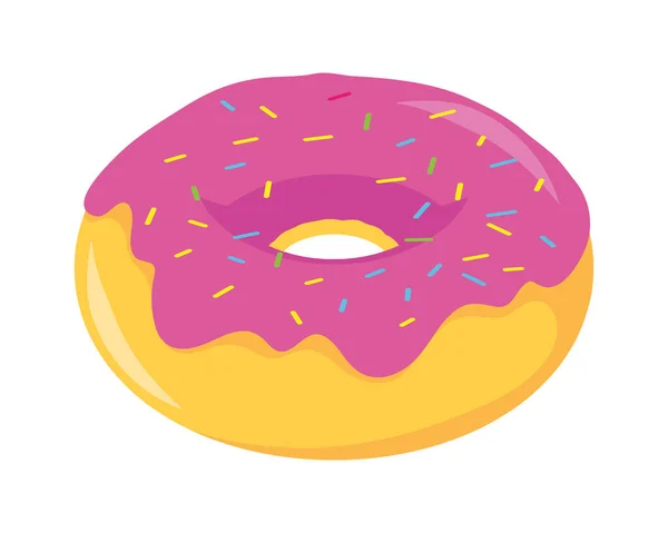 Delicious sweet donut — Stock Vector