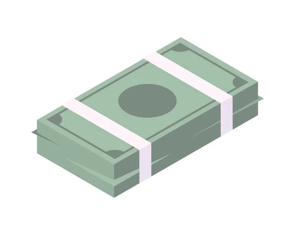 Ізометричні купюри доларів — стоковий вектор