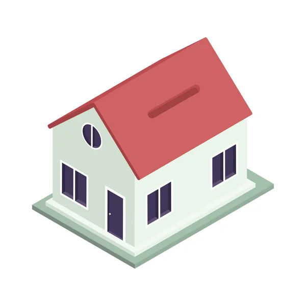 House building isometric — Stock Vector