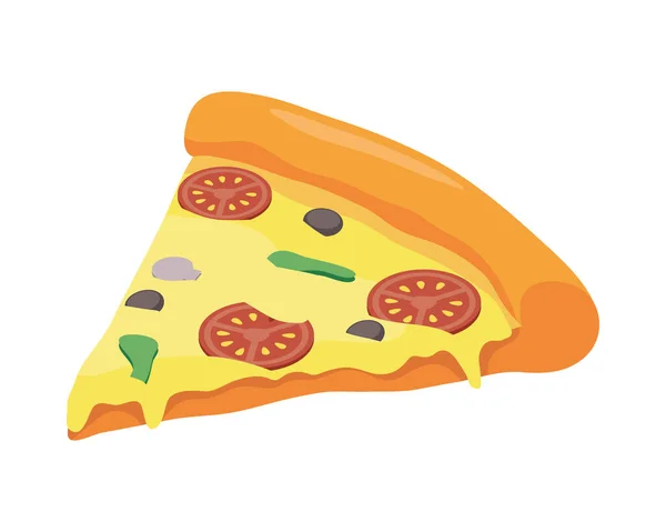Portion italienische Pizza — Stockvektor