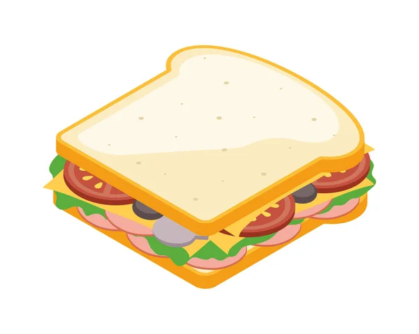 Délicieux sandwich fast food — Image vectorielle
