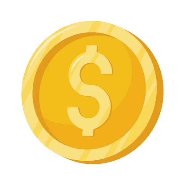 Isometric golden money — Stock Vector