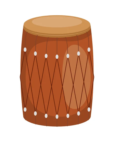Drum ethnic instrument — Stock Vector