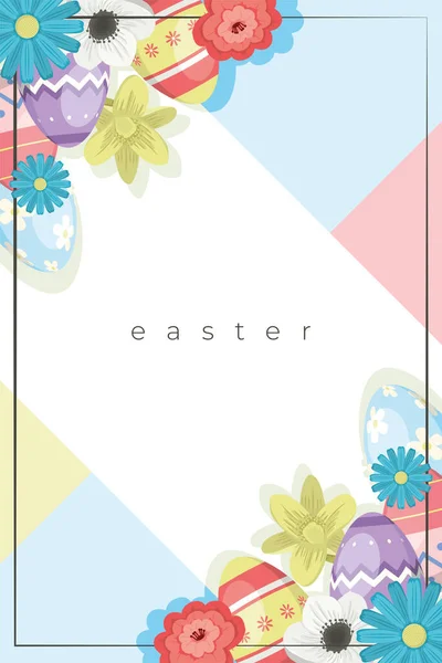 Easter lettering postcard — Stock Vector