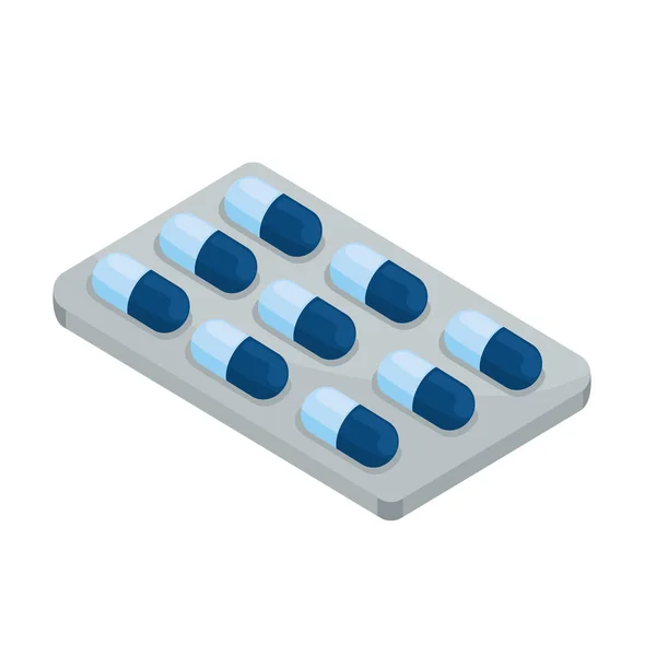 Capsules medicine tablet — Stock Vector