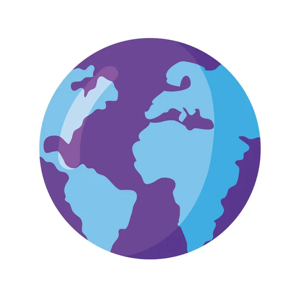 Violette Welt Planet Erde — Stockvektor