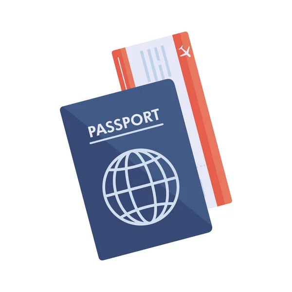 Bilet ve pasaport — Stok Vektör