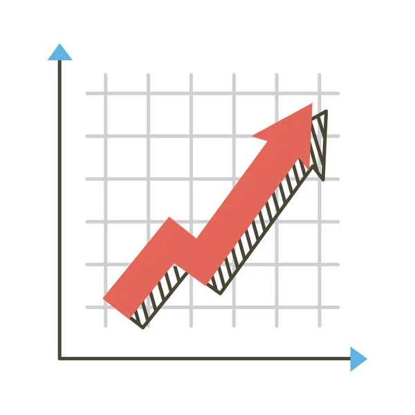 Statistics arrow infographic — Stock Vector