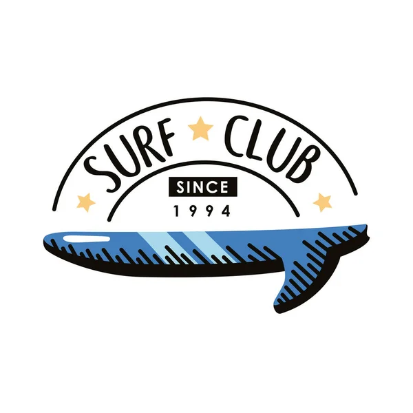 Emblème du club de surf — Image vectorielle