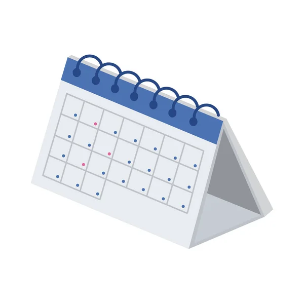 Kalender Erinnerung isometrischer Stil — Stockvektor