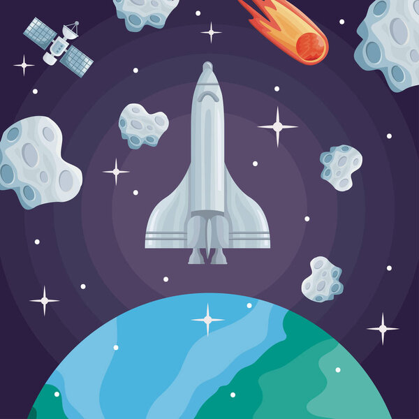 ракета в космосе