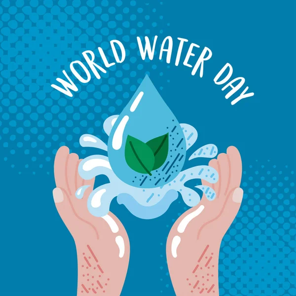 Tarjeta del Día Mundial del Agua — Vector de stock