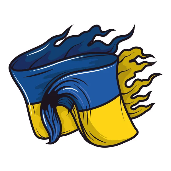 Flaga Ukrainy rozdarta — Wektor stockowy