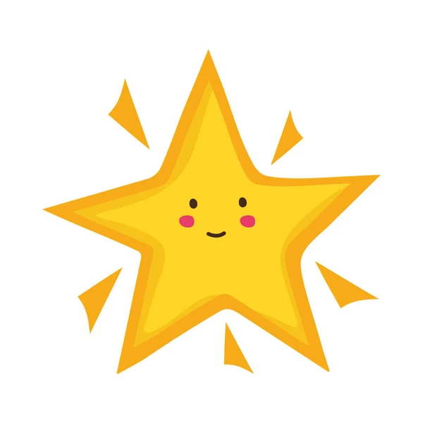 Schattige gele ster — Stockvector