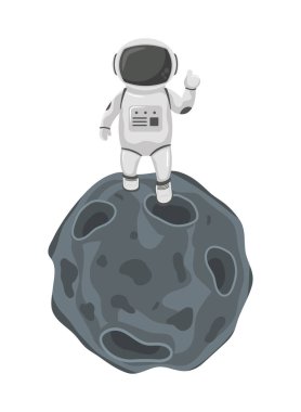 Göktaşı içinde yürüyen astronot