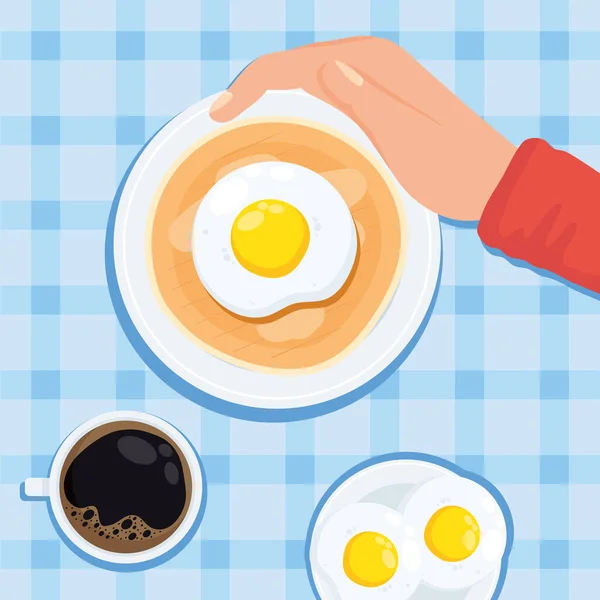 Frühstück am Morgen — Stockvektor