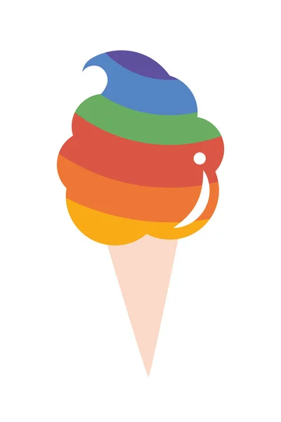 Lgtbi flag in ice cream — Stock Vector