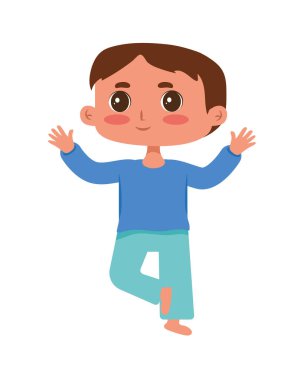 Mutlu yoga çocuğu karakteri