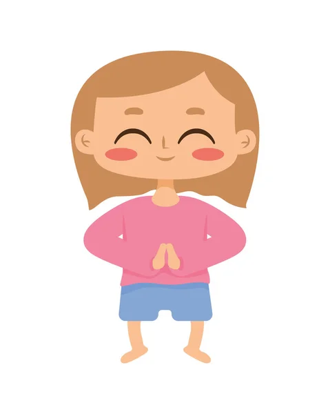 Yoga kızın rahatlatıcı — Stok Vektör