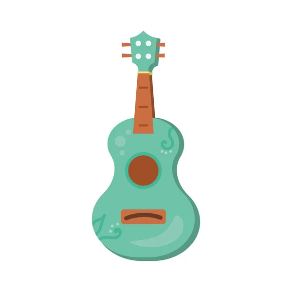 Zielony instrument muzyczny gitary — Wektor stockowy