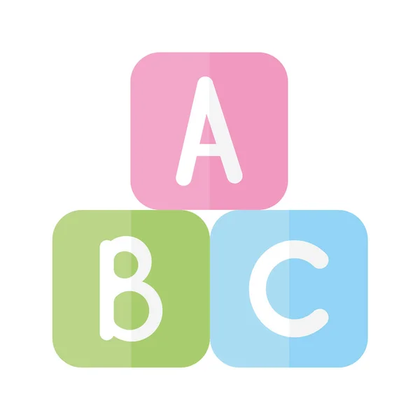 Cubos alfabeto brinquedo —  Vetores de Stock