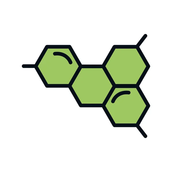 Struttura molecolare verde — Vettoriale Stock