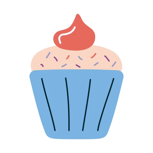 Pastelaria doce de cupcake — Vetor de Stock