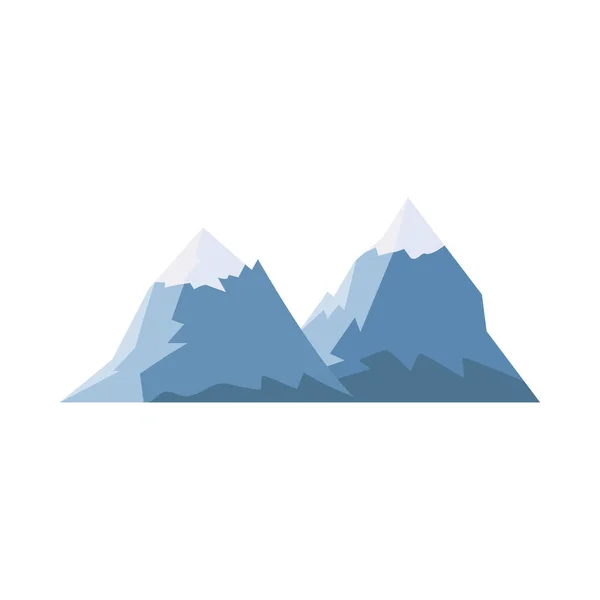 Montañas con nieve — Vector de stock