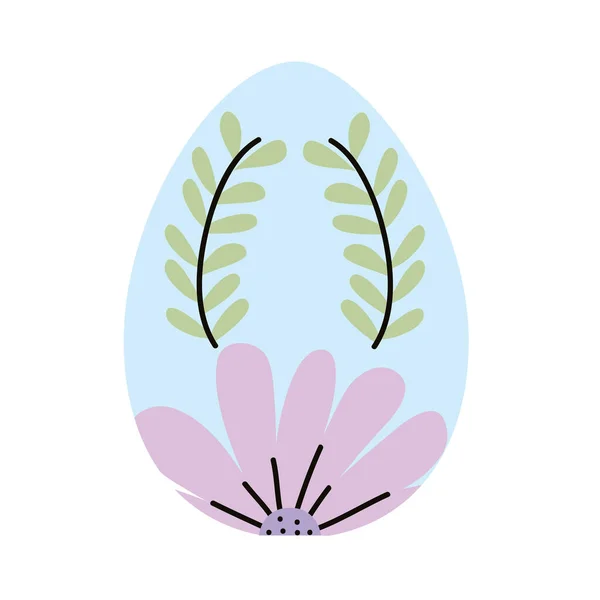 Λουλουδάτο πασχαλινό αυγό βαμμένο — Διανυσματικό Αρχείο