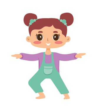 Mutlu yoga kızı.