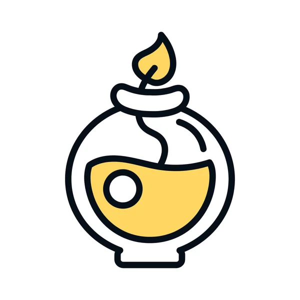 Laboratory burner science icon — Stock Vector