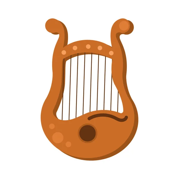 Musikinstrument Holzharfe — Stockvektor