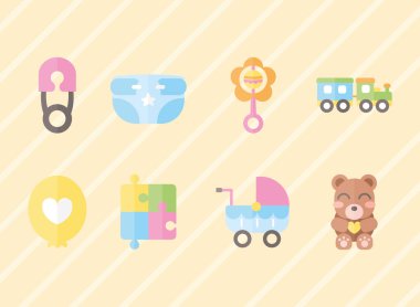 Sekiz bebek duş simgesi