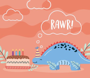 Dinozor ve Doğum günü pastası