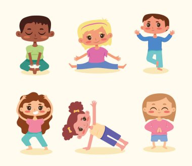 Altı yoga çocuğu karakteri