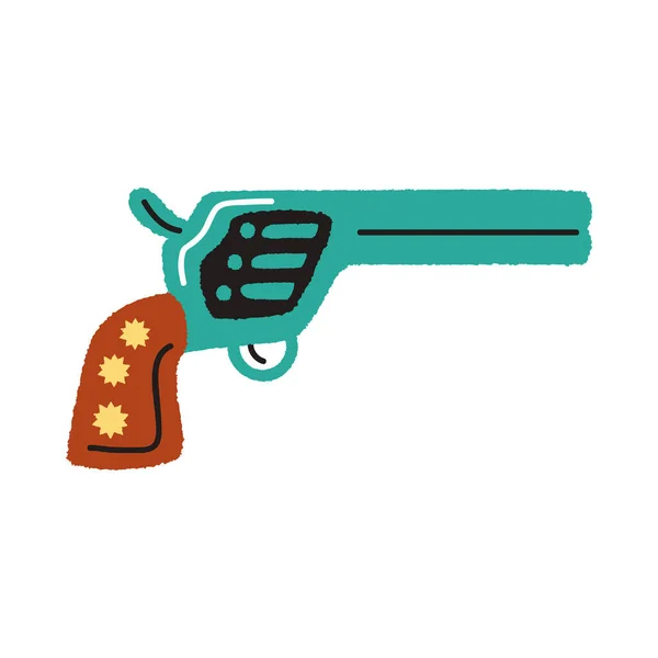 Arma de fuego garabato — Vector de stock