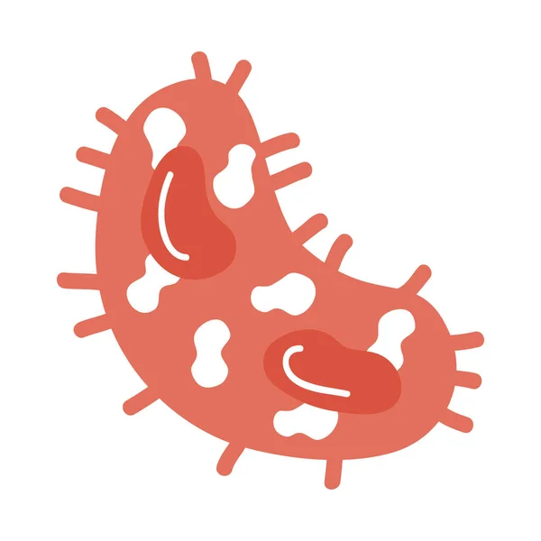 Partícula roja de bacteria — Vector de stock