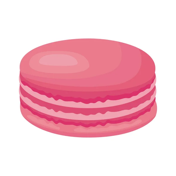 Macaron rosa dulce — Vector de stock