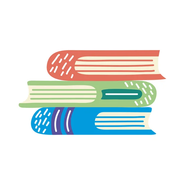 Pile de manuels scolaires — Image vectorielle