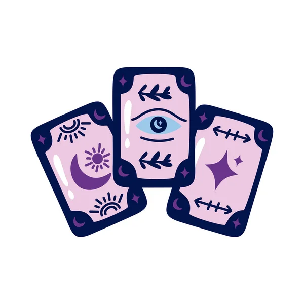 謎の占いカード — ストックベクタ