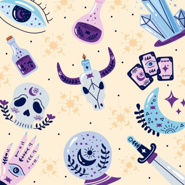 Cadı ve okült desen