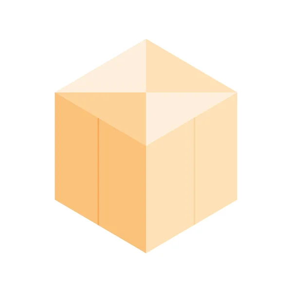 Bloco de cubo 3d — Vetor de Stock