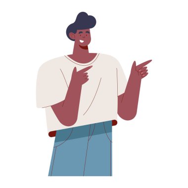 Afro adam parmak işareti