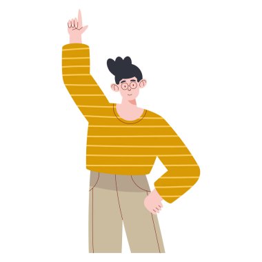 Erkek parmağı yukarı.