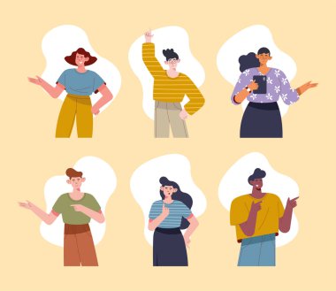 Altı kişinin parmak işareti