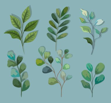 Dalları ve yaprakları olan ikonlar