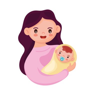 Anne kucağında bebek